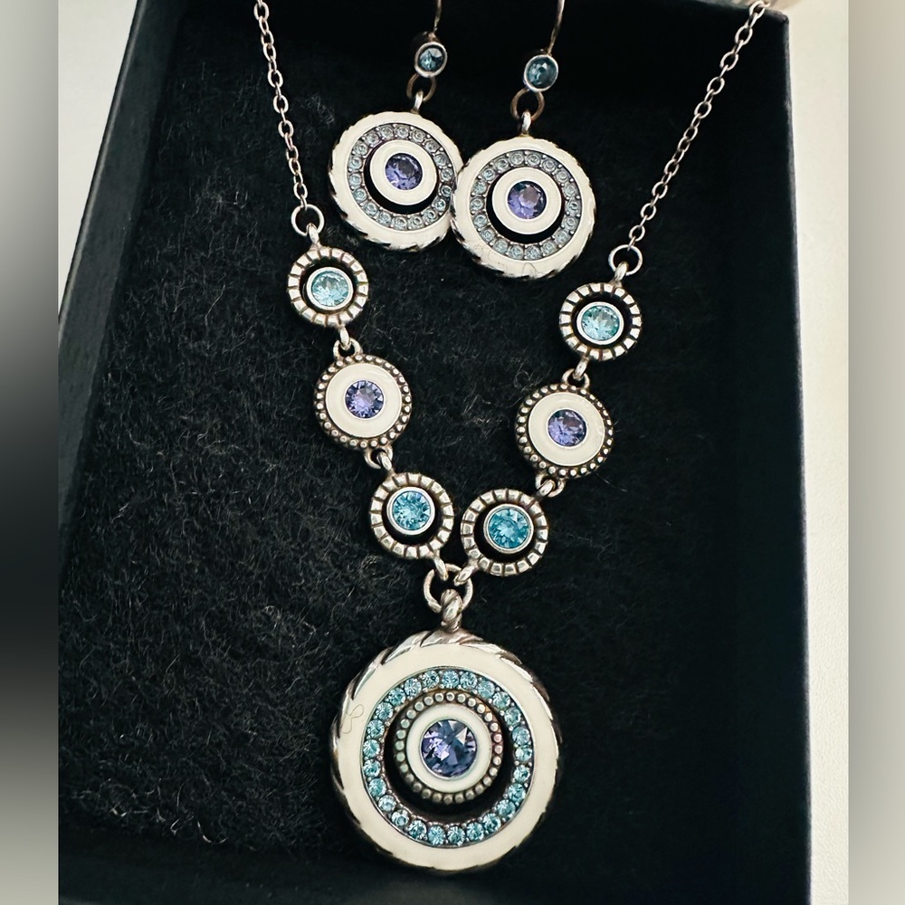 Brighton Silver Necklace & Earrings Set